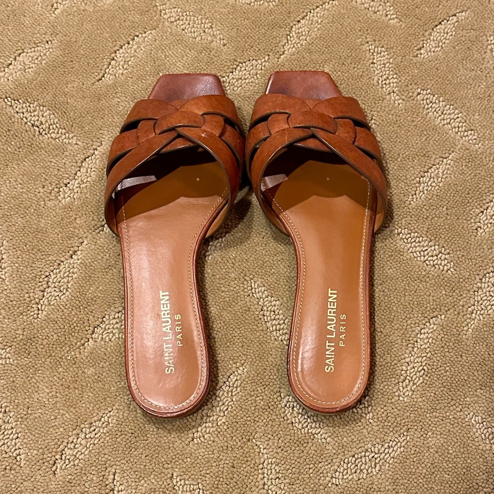 Saint Laurent Tribute Flat Sandals - Picture 4 of 7